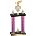 Double Pink Carbon Fiber Victory Fishing Trophy