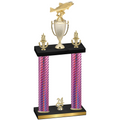 Double Pink Carbon Fiber Year Fishing Trophy