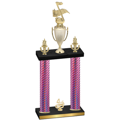 Double Pink Carbon Fiber Fourth Place Music Trophy