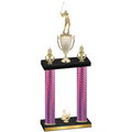 Double Pink Carbon Fiber Third Place Golf Trophy