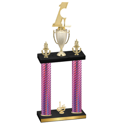 Double Pink Carbon Fiber First Place Golf Trophy