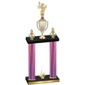 Double Pink Carbon Fiber First Place Academics Trophy