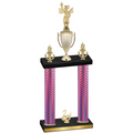 Double Pink Carbon Fiber Second Place Academics Trophy