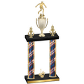 Double Flag USA First Place Soccer Trophy