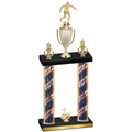 Double Flag USA Second Place Soccer Trophy