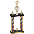 Double Flag USA Year Soccer Trophy