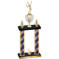 Double Flag USA Third Place Tennis Trophy