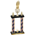 Double Flag USA Second Place Football Trophy
