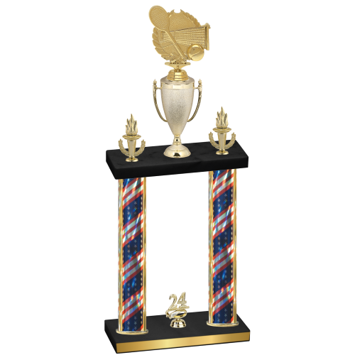Double Flag USA Year Tennis Trophy