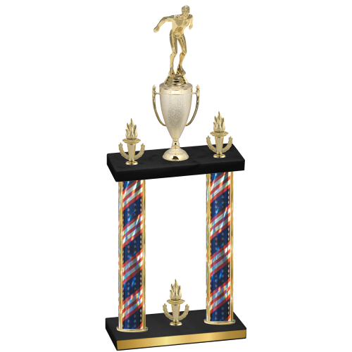 Double Flag USA Victory Swimming Trophy