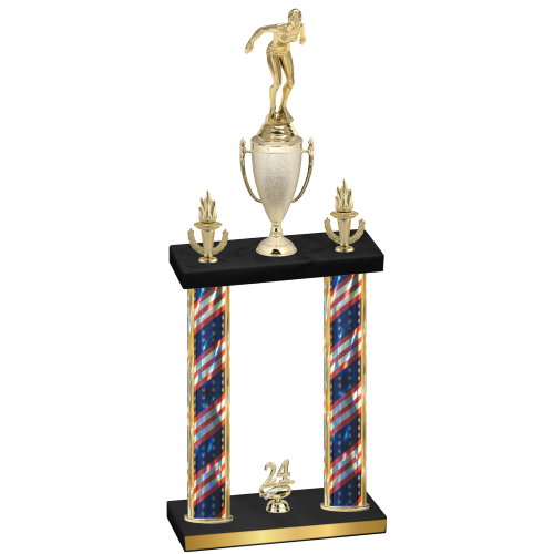 Double Flag USA Year Tennis Trophy