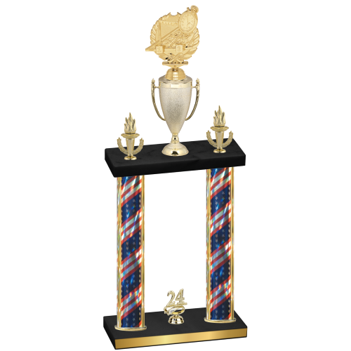 Double Flag USA Year Swimming Trophy