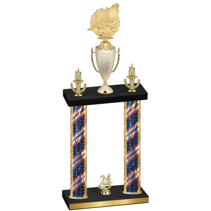 Double Flag USA Year Swimming Trophy