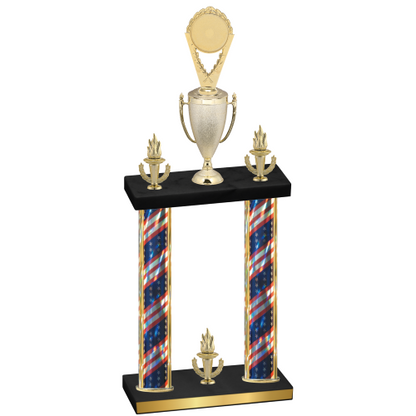 Double Flag USA Victory Insert Trophy