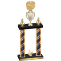Double Flag USA Third Place Cheerleading Trophy
