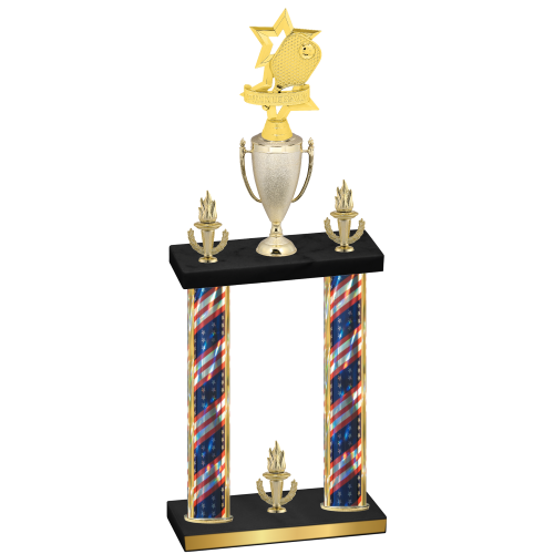 Double Flag USA Victory Pickleball Trophy