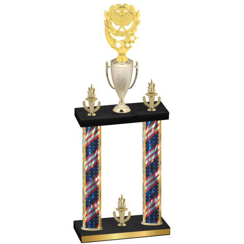 Double Flag USA Victory Pickleball Trophy
