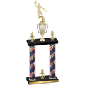 Double Flag USA Victory Basketball Trophy
