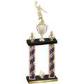 Double Flag USA Fourth Place Basketball Trophy