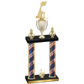 Double Flag USA Second Place Golf Trophy