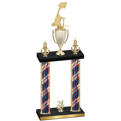 Double Flag USA Year Golf Trophy