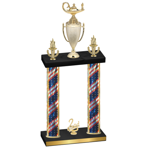 Double Flag USA Second Place Academics Trophy