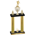 Double Gold Carbon Fiber Third Place Rugby Trophy
