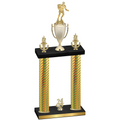 Double Gold Carbon Fiber Year Rugby Trophy