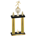 Double Gold Carbon Fiber Third Place Running Trophy