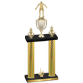 Double Gold Carbon Fiber First Place Wrestling Trophy