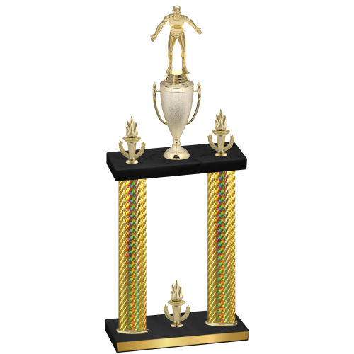 Double Gold Carbon Fiber Victory Wrestling Trophy