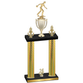 Double Gold Carbon Fiber Year Bowling Trophy