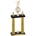 Double Gold Carbon Fiber Third Place Bowling Trophy