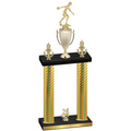 Double Gold Carbon Fiber Year Bowling Trophy