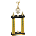 Double Gold Carbon Fiber Second Place Volleyball Trophy