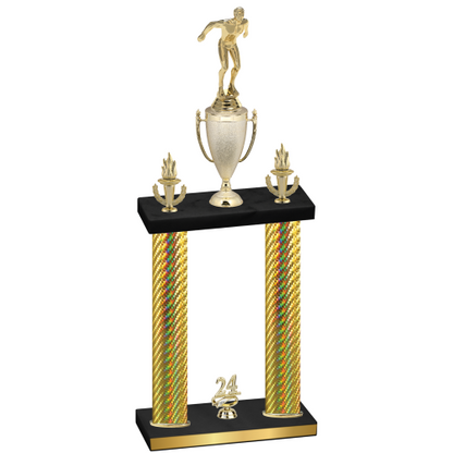 Double Gold Carbon Fiber Year Swimming Trophy