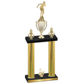 Double Gold Carbon Fiber Second Place Tennis Trophy