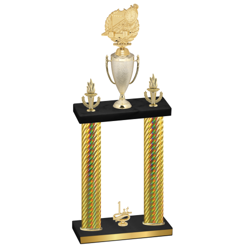 Double Gold Carbon Fiber First Place Swimming Trophy