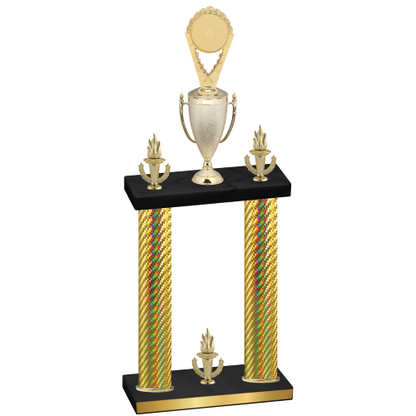 Double Gold Carbon Fiber Victory Insert Trophy