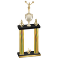 Double Gold Carbon Fiber First Place Cheerleading Trophy