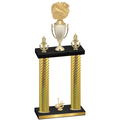 Double Gold Carbon Fiber First Place Cheerleading Trophy
