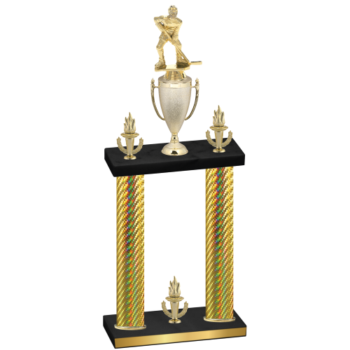 Double Gold Carbon Fiber Victory Hockey Trophy