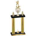 Double Gold Carbon Fiber First Place Hockey Trophy