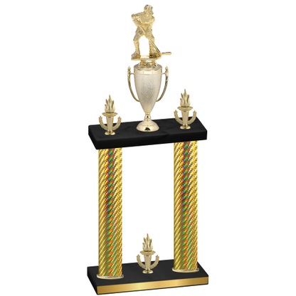 Double Gold Carbon Fiber Victory Hockey Trophy