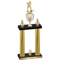 Double Gold Carbon Fiber Year Hockey Trophy