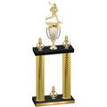 Double Gold Carbon Fiber Victory Lacrosse Trophy