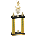 Double Gold Carbon Fiber Year Lacrosse Trophy
