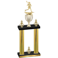 Double Gold Carbon Fiber Victory Lacrosse Trophy