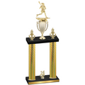 Double Gold Carbon Fiber Year Lacrosse Trophy