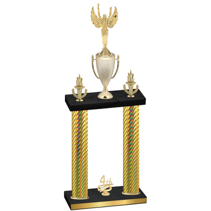 Double Gold Carbon Fiber Fourth Place Victory Trophy
